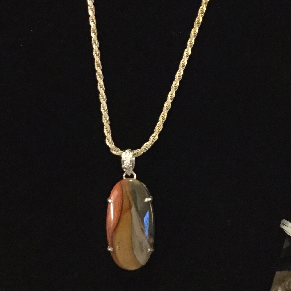 GOING—-Incredible Imperial Jasper Sterling Silver Chain